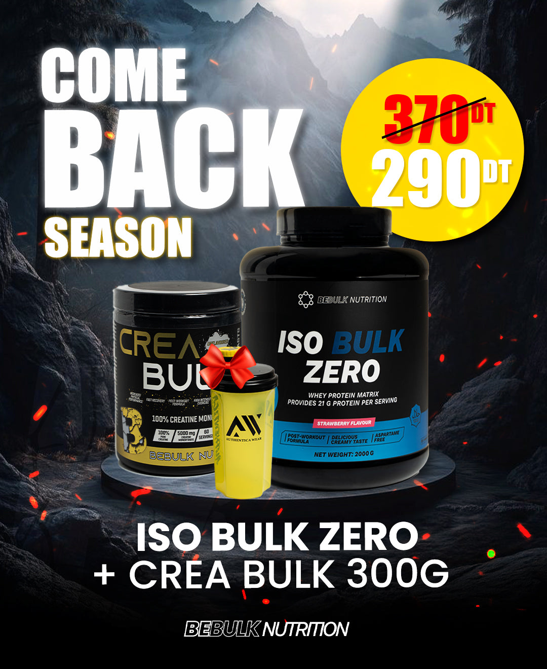 Iso Bulk Zero + Crea Bulk 300G + Shaker gratuite