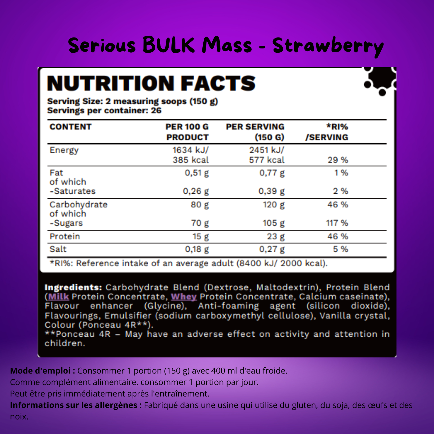 Serious Bulk Mass - BeBulk Nutrition
