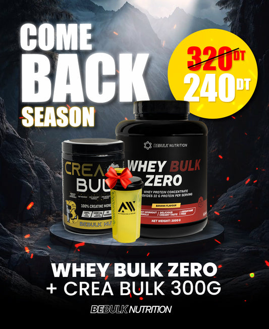 Whey Bulk Zero + Crea Bulk 300G + Shaker gratuite