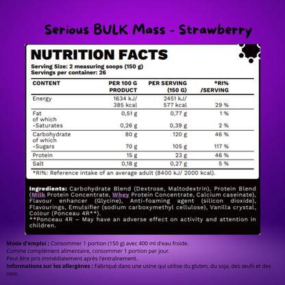 Serious Bulk Mass - BeBulk Nutrition