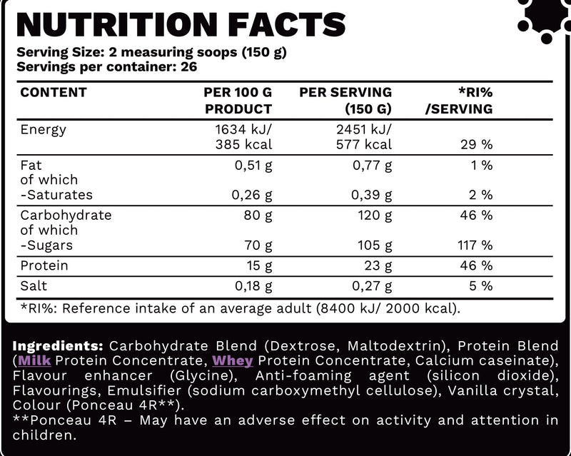 Serious Bulk Mass - BeBulk Nutrition