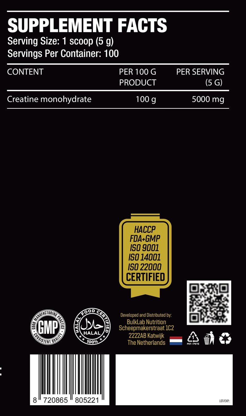 CreaBulk - 100% Micronised Creatine Monohydrate - BeBulk Nutrition