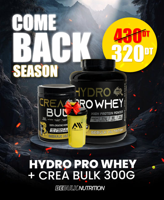Hyro Pro Whey + Crea Bulk 300G + Shaker gratuite