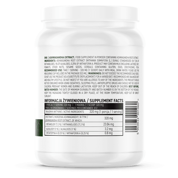 Ashwagandha Poeder 100g - Vegan - OstroVit