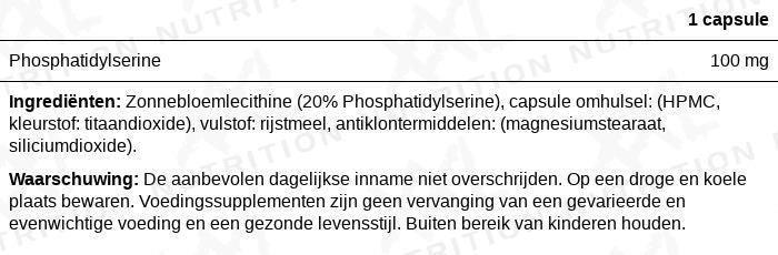 Phosphatidyl Serine - 90 Capsules - XXL Nutrition