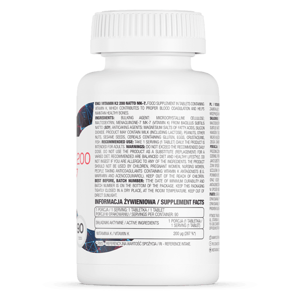 Vitamin K2 200 Natto MK7 - 90 Tablets - OstroVit